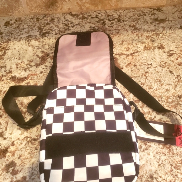 High Park Black and White Checkered Crossbody Bag - Picture 3 of 6